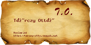 Tárczy Ottó névjegykártya